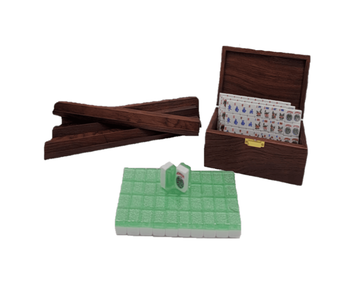 Miniature Green Glitter Travel Set with Wooden Racks and FREE Zipper Pouch For Travel