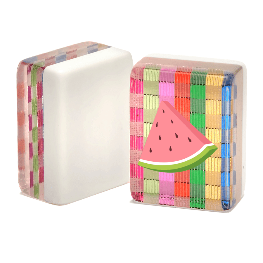 CUSTOM Printed Watermelon American Mah Jongg Tiles — Solid Color Tiles – choose color: Rainbow