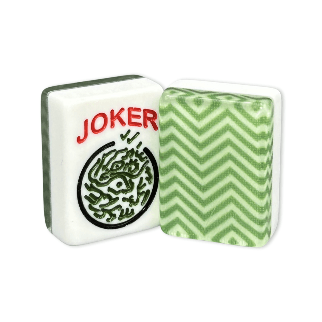 Green Chevron American Mah Jongg Tiles