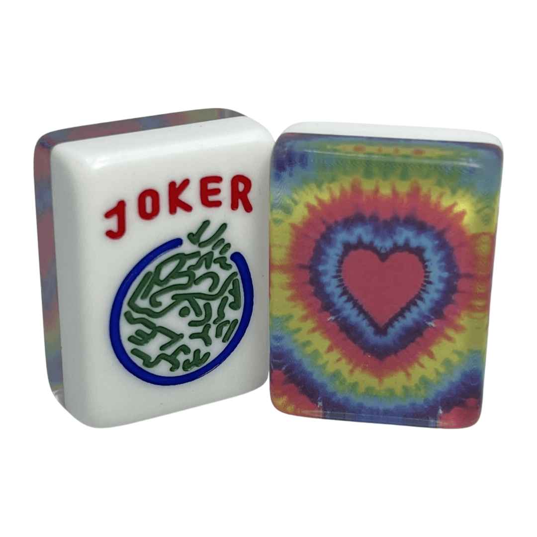 Tie Dye Heart American Mah Jongg Tiles