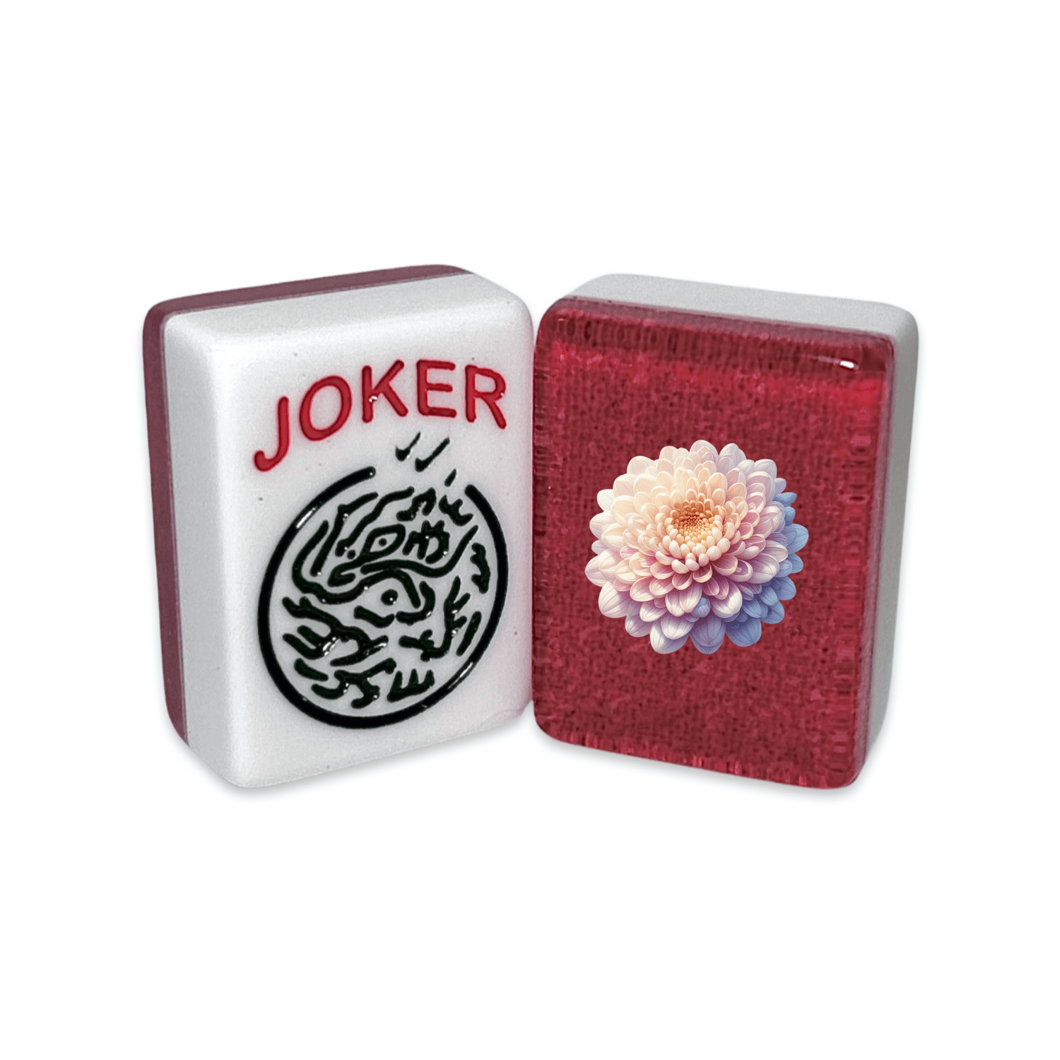 CUSTOM Chrysanthemum American Mah Jongg Tiles — Solid Color Tiles – choose color: Mulberry
