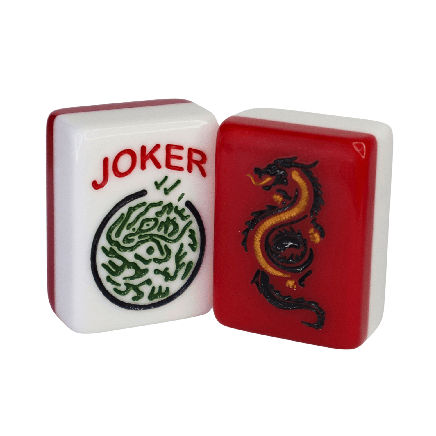 Engraved Black and Gold Dragon American Mah Jongg Tiles