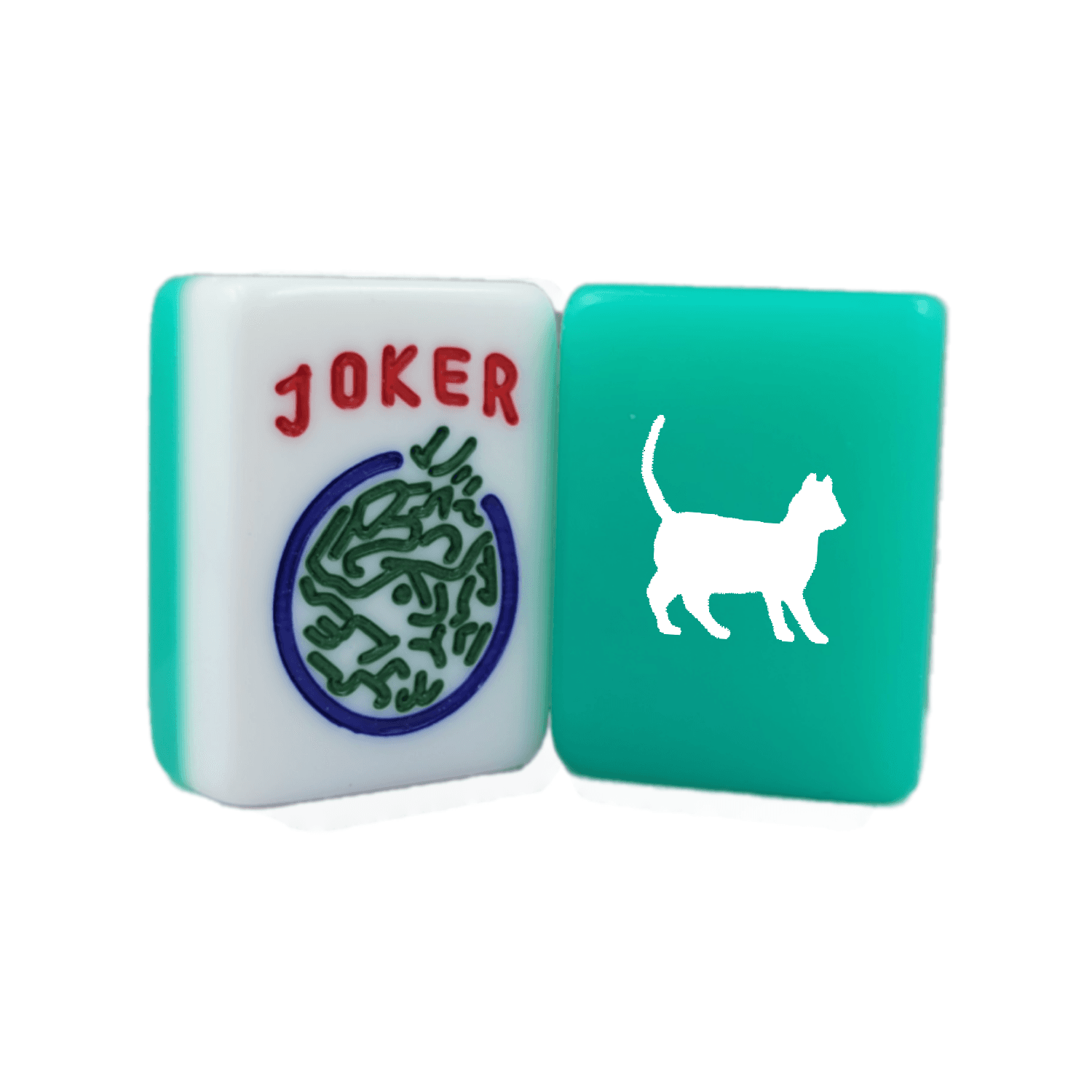 CUSTOM Cat Full Set Mah Jongg Tiles — Tiles: Seafoam