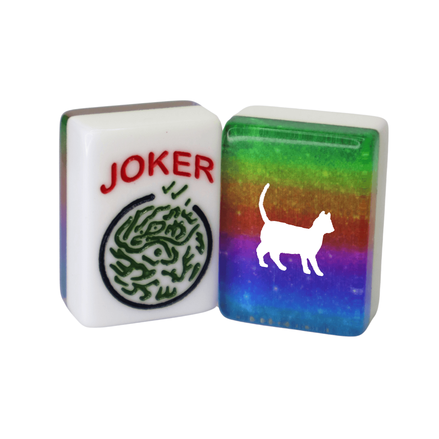CUSTOM Cat Full Set Mah Jongg Tiles — Tiles: Multicolor Ombre