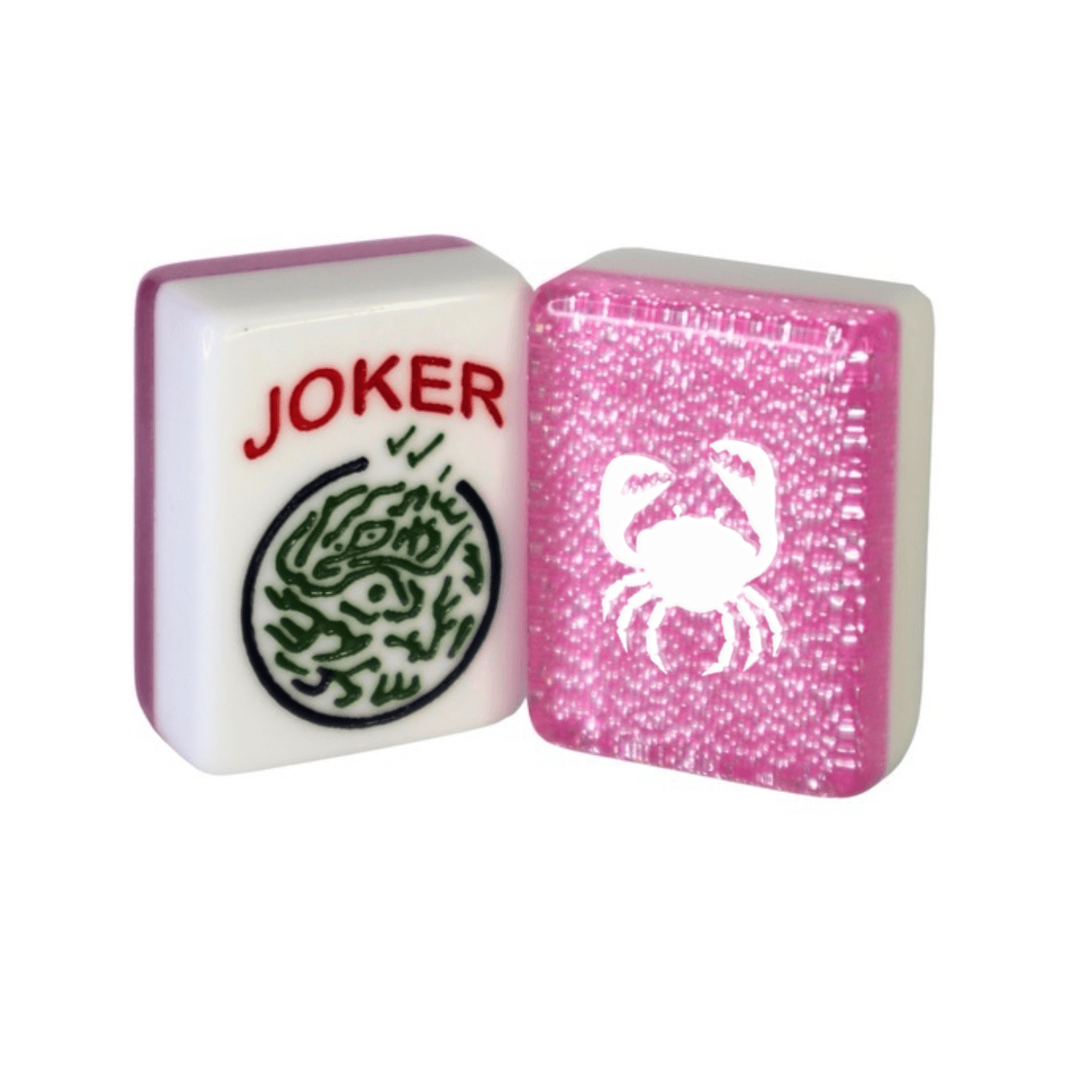 CUSTOM Crab American Mah Jongg Tiles — Choose Tiles: Pink Glitter