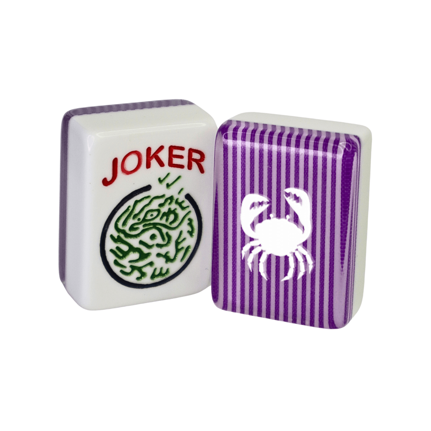 CUSTOM Crab American Mah Jongg Tiles — Choose Tiles: Purple Stripe