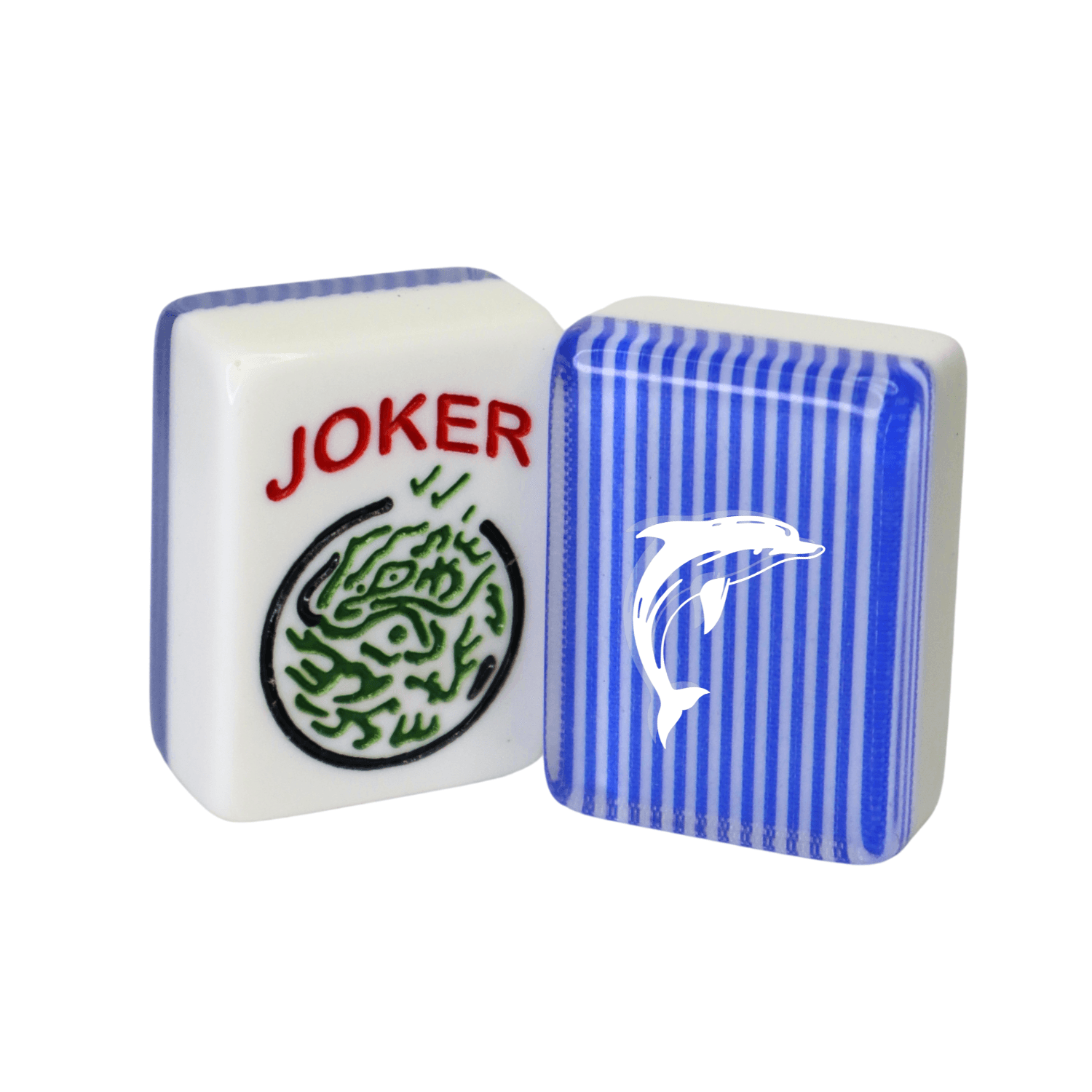 CUSTOM Dolphin American Mah Jongg Tiles — Choose Tiles: Blue Stripe