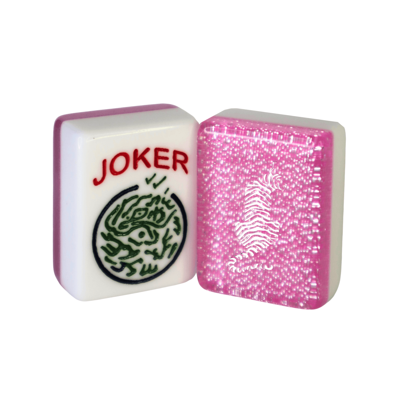 CUSTOM Tiger American Mah Jongg Tiles — Choose Tiles: Pink Glitter