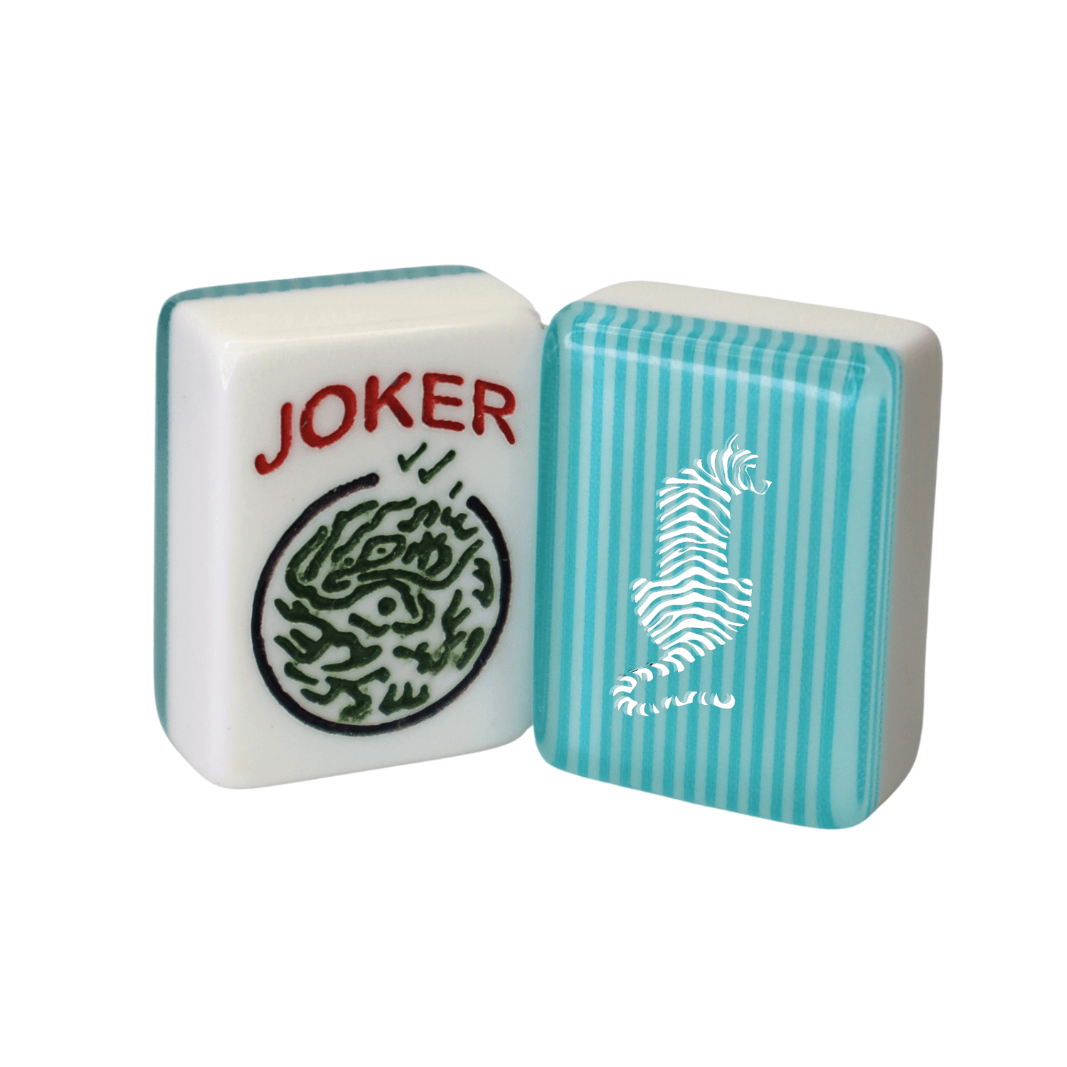 CUSTOM Tiger American Mah Jongg Tiles — Choose Tiles: Turquoise Stripe