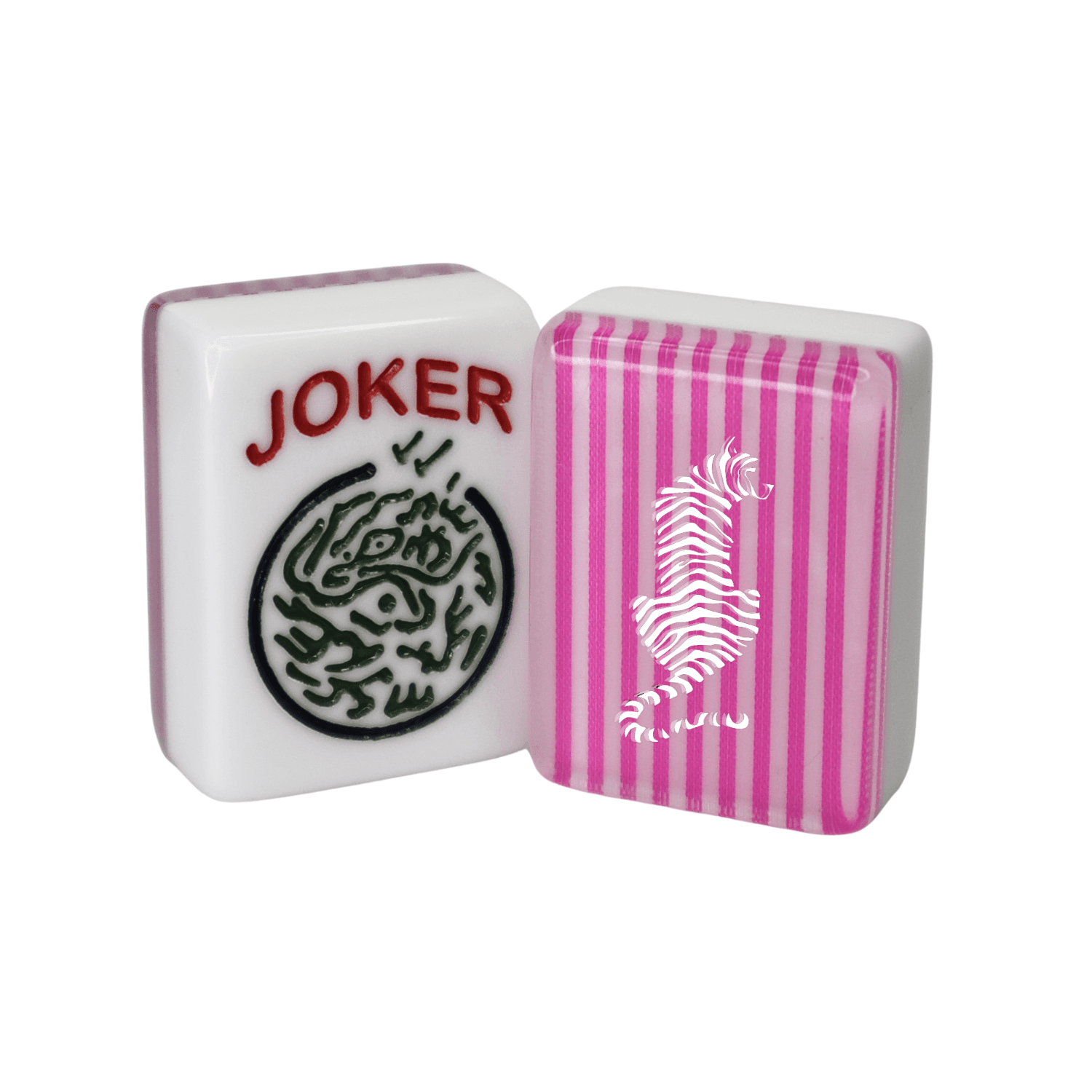 CUSTOM Tiger American Mah Jongg Tiles — Choose Tiles: Pink Stripe