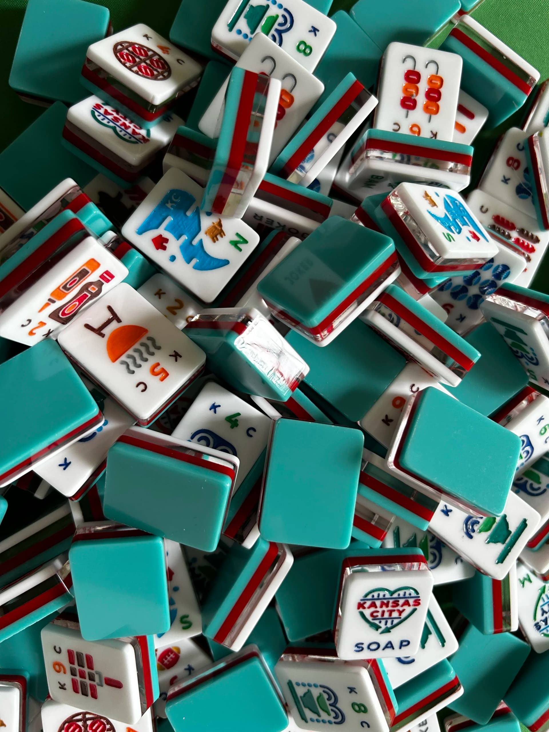 Kansas City — Tile Set - Only / Current Teal and Red backs
