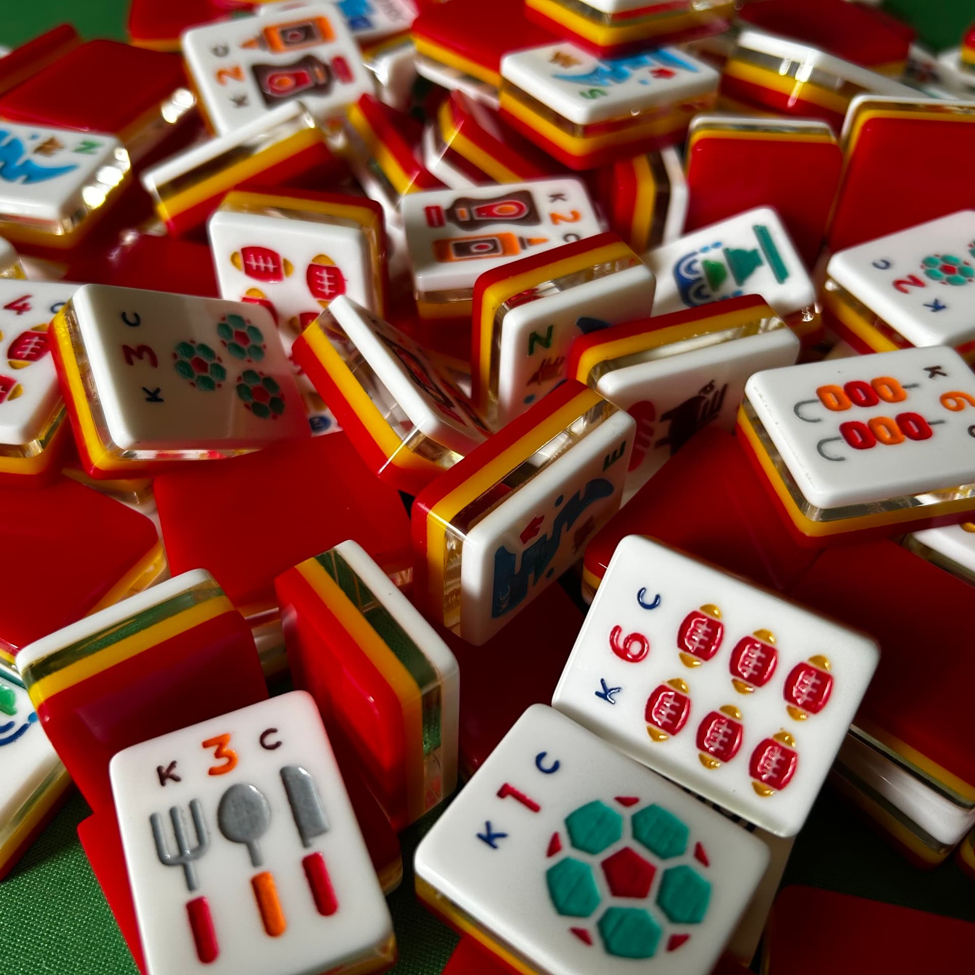 Kansas City — Tile Set - Only / Chiefs Red and Gold backs