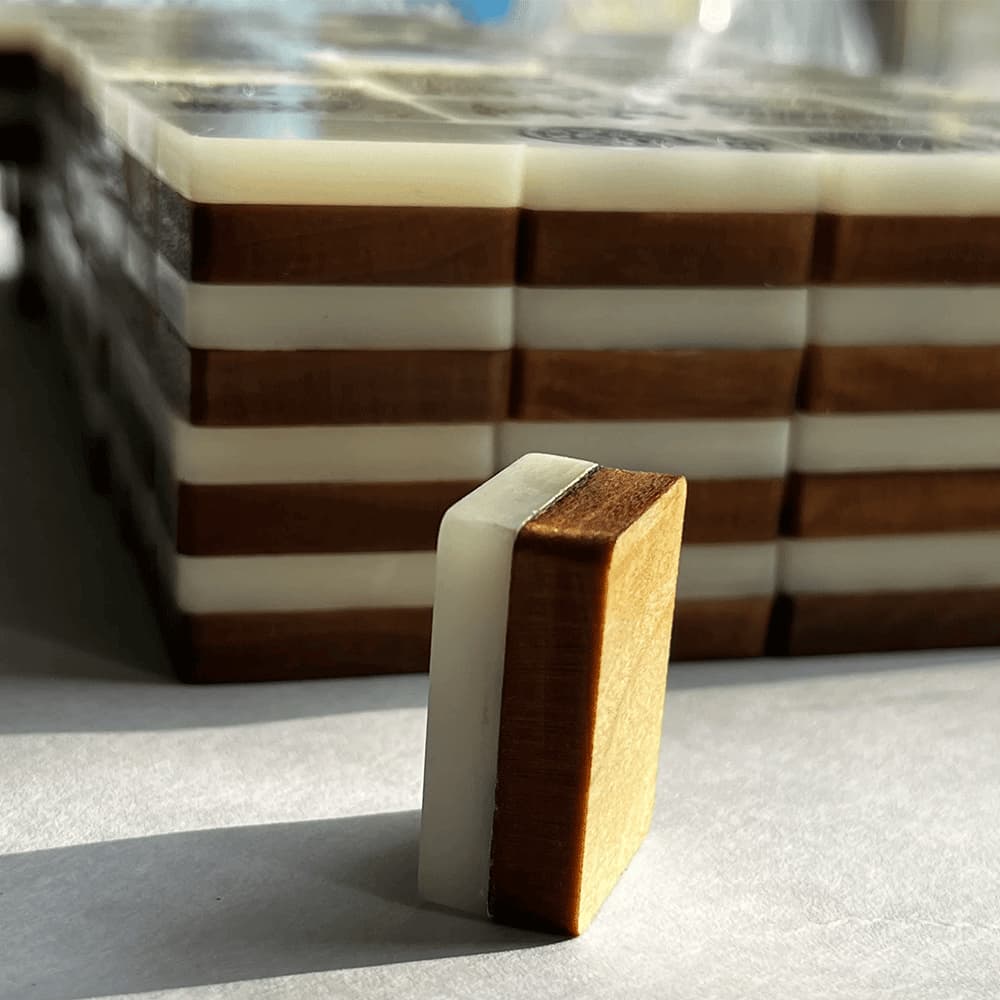 COMING SOON! Premium Walnut Wood Backs - Traditional Fonts — Tile Set Only / Light Wood