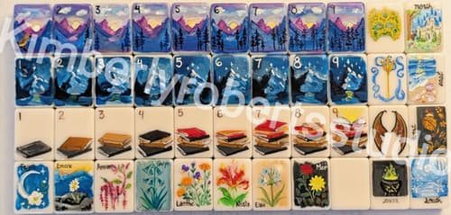 CUSTOM Mahjong Set HAND PAINTED