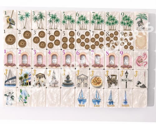 Charleston Charm Mahjong Set PRINTED