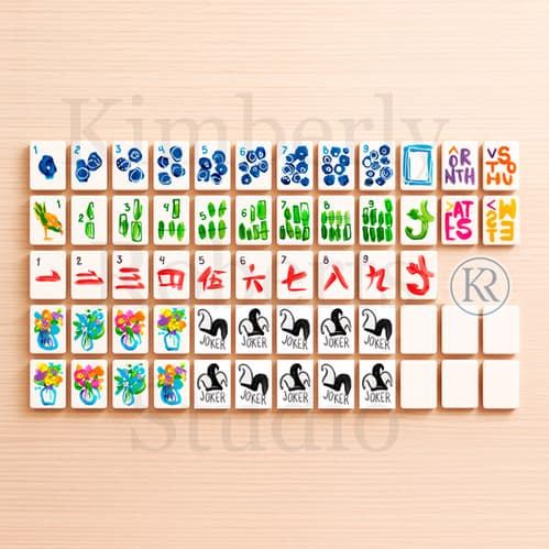 Abstract Mahjong Set PRINTED