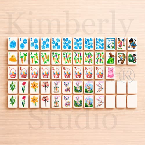 Easter Garden Mahjong Set PRINTED