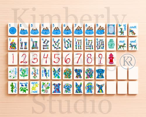 Dog Rescue Mahjong Set PRINTED