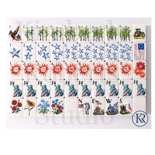 Patriotic Mahjong Set PRINTED