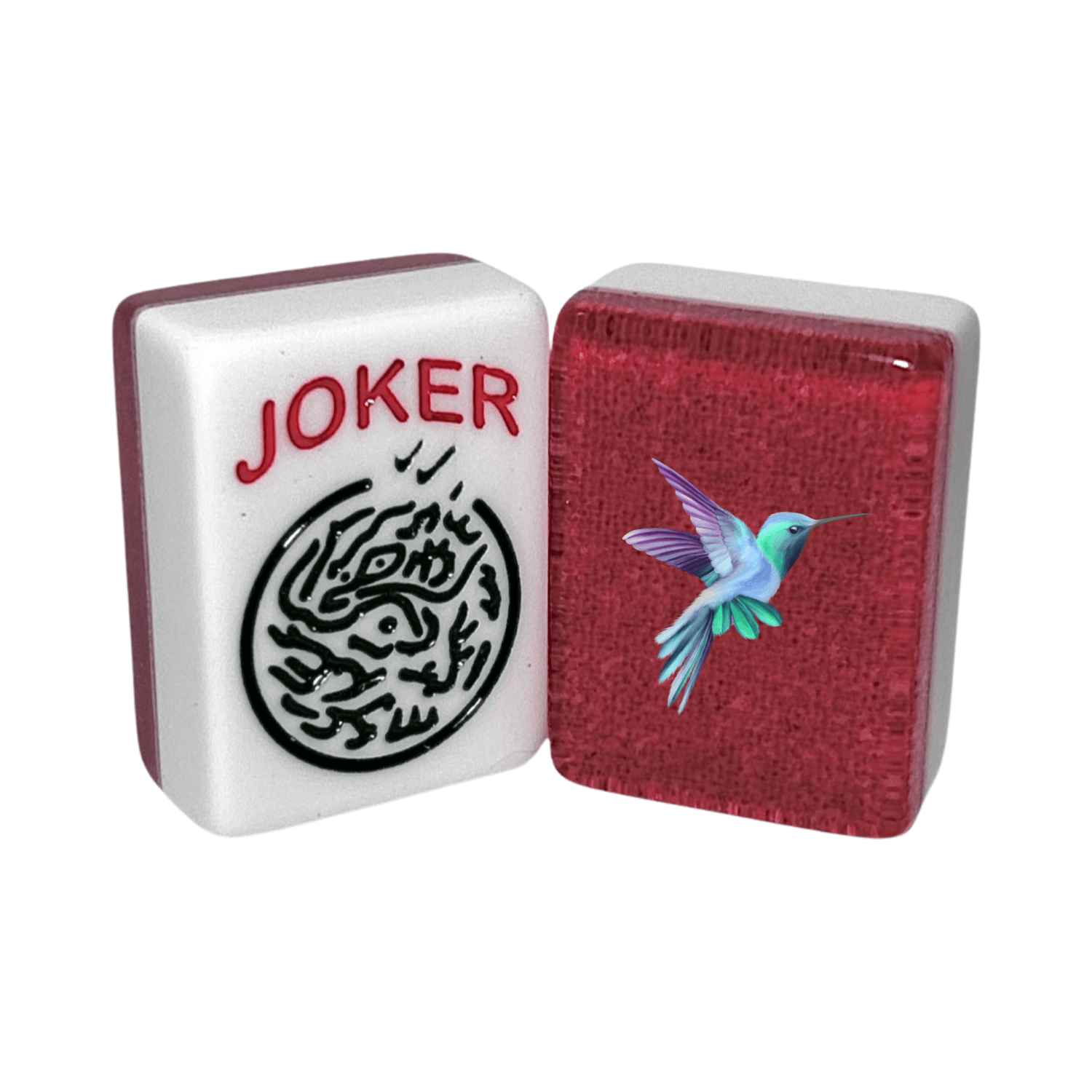 CUSTOM Printed Hummingbird American Mah Jongg Tiles — Solid Color Tiles – choose color: Mulberry