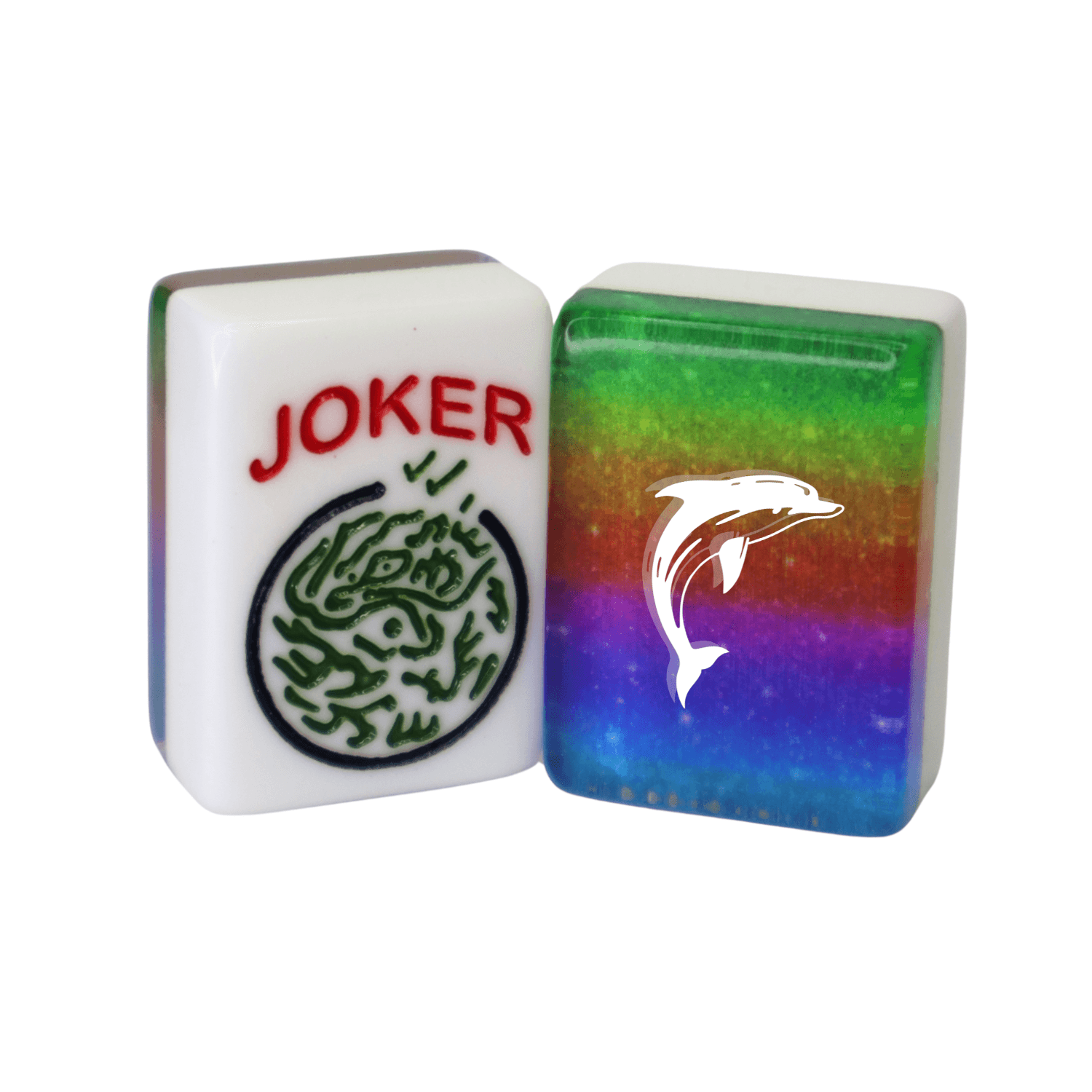 CUSTOM Dolphin American Mah Jongg Tiles — Choose Tiles: Multicolor Ombre